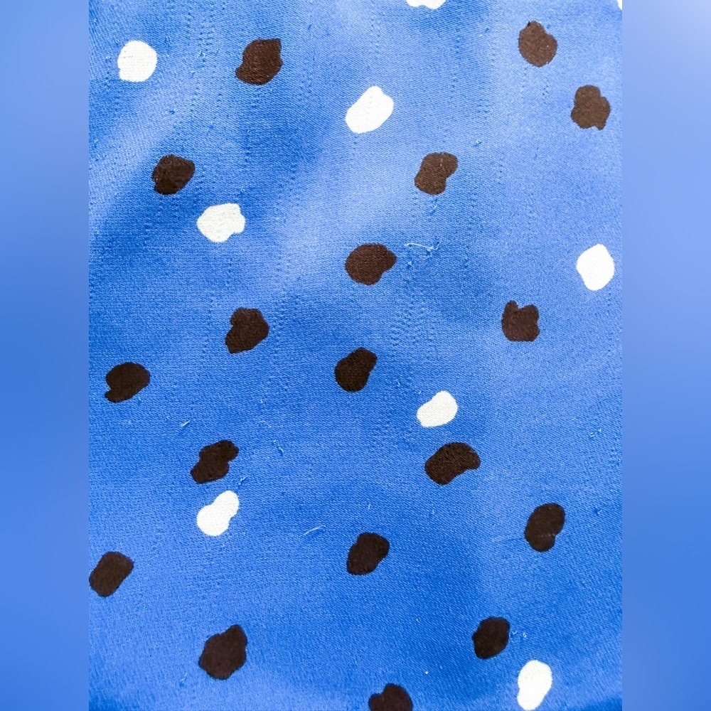 J. Crew 100% Silk Blue Above-the-knee Dress with Abstract Dot Polka Dot pattern - Picture 8 of 8